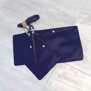 ♠️kate spade New York Jae Triple Pouch - Black Nylon